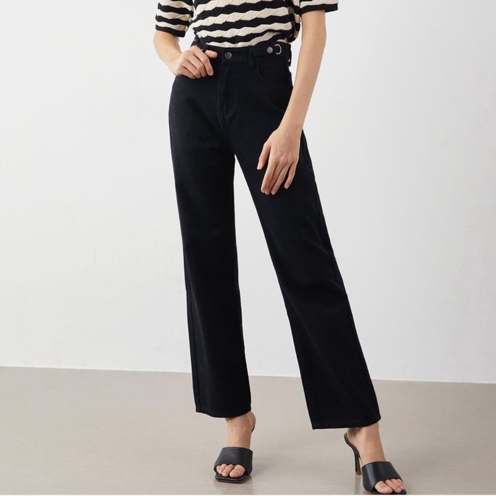ON HOLD - Jaycee Steel Black Hight Waist Jeans